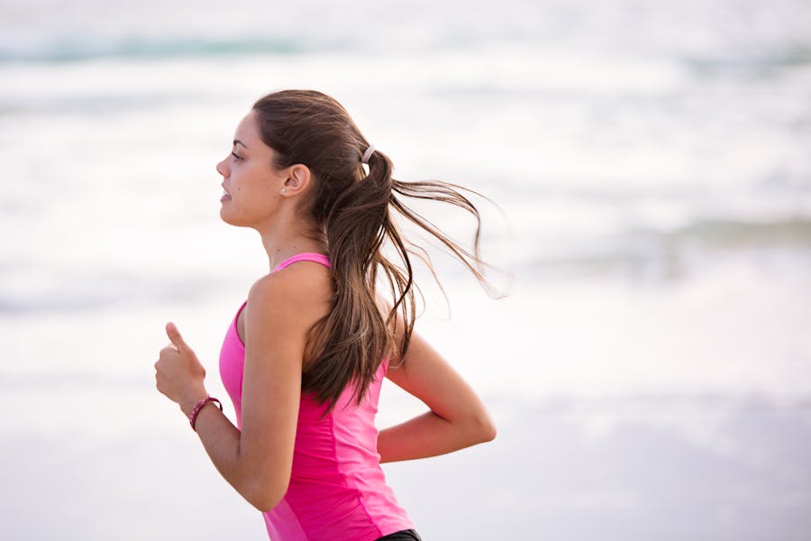Athlete wearing smartwatch during competition